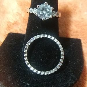 1.5 carat Moissanite wedding SET